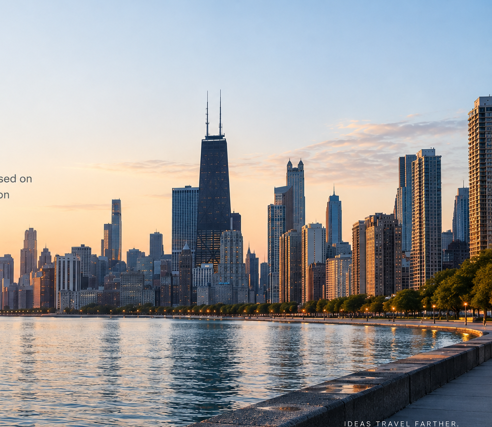 Chicago skyline from Lake Michigan